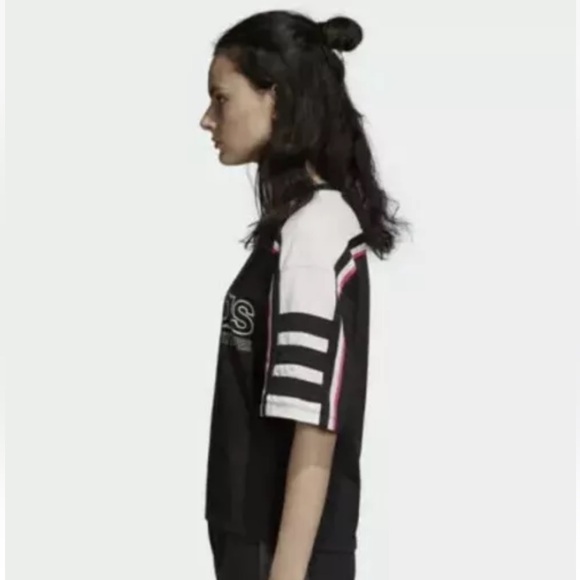 ADIDAS The OG Tee DH4183 Black Ivory Pink Crew Neck Short Sleeve Top $40 VGUC XL - Picture 13 of 15